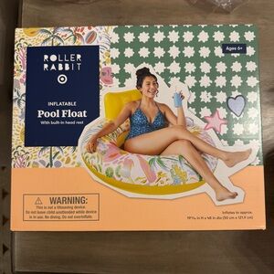 Roller Rabbit x Target Round Vacation Pool Float Yellow / Green